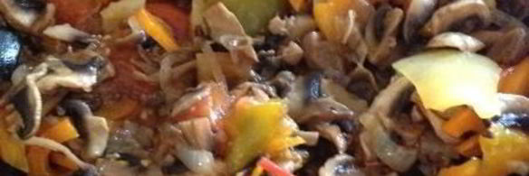 рагу из фасоли с грибами