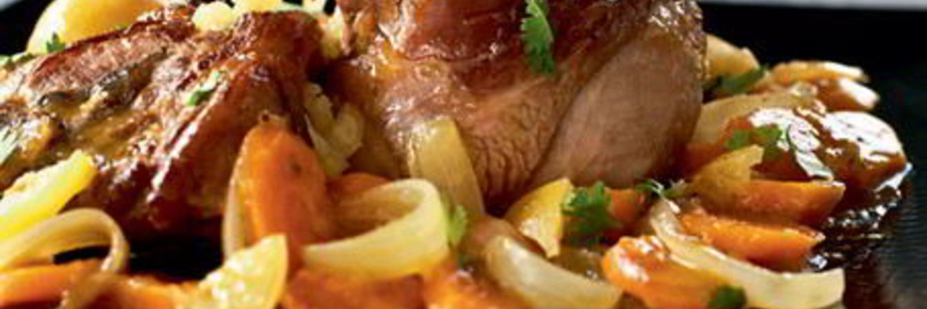 Рагу из филе и шейки баранины с овощами