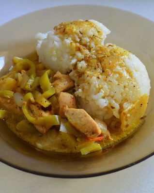 Рагу из кабачков с рисом