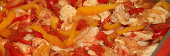 рагу из куриного филе с перцами