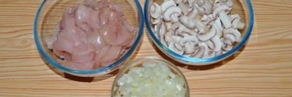 рагу из курицы с фасолью и грибами