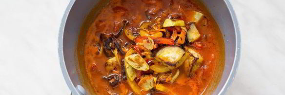 рагу из печеных овощей с пряным кускусом