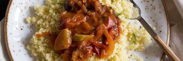 рагу из печеных овощей с пряным кускусом