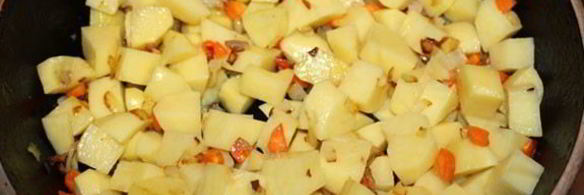 рагу из потрошков курицы