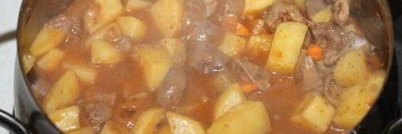 рагу из потрошков курицы