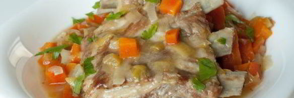 рагу из свиных ребрышек