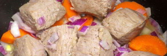 рагу из телятины с овощами в мультиварке