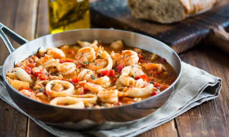 Рецепт рагу из трески и морепродуктов