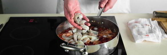 рагу из трески и морепродуктов