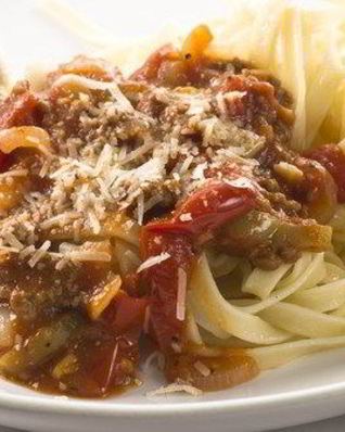 Тальятелле с утиным рагу, томатами и розмарином