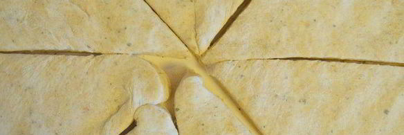 цельнозерновые сметанные треугольники с аппетитным рагу из индейки