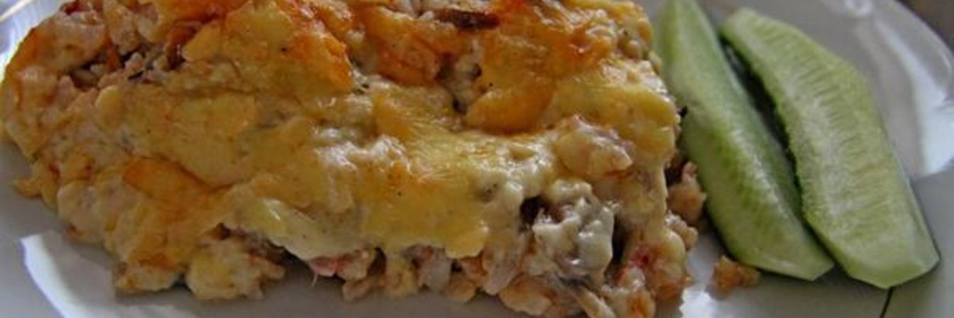 Запеканка фрикасе из курицы