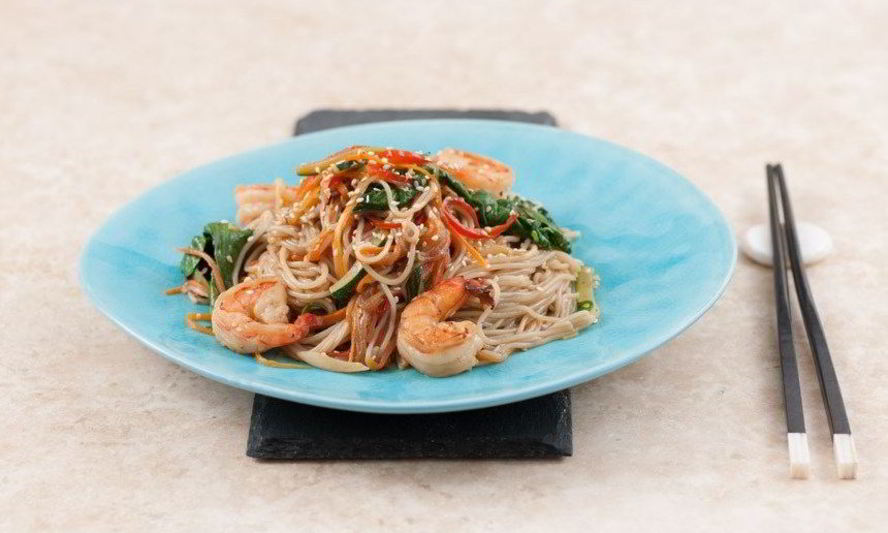 Рецепт рисовой лапши харусаме с креветками