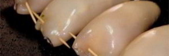 фаршированные кальмары с грибами и рисом