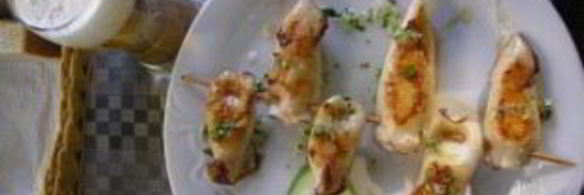 фаршированные кальмары с грибами и рисом