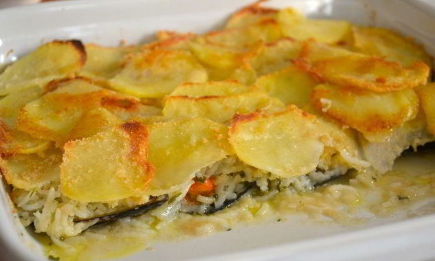 Рецепт фаршированных мидий, запеченных под картофельной корочкой