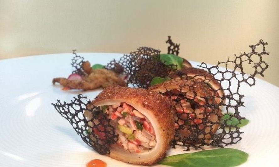 Рецепт кальмара, фаршированного крабовыми палочками