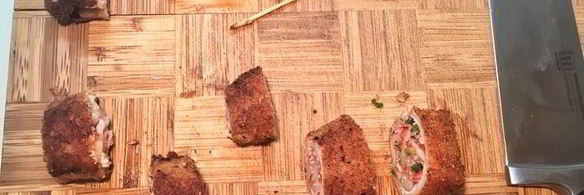 кальмар, фаршированный крабовыми палочками