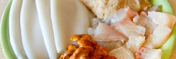 кальмары, фаршированные грибами,