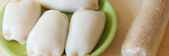 кальмары, фаршированные грибами,