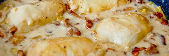 кальмары, фаршированные грибами,