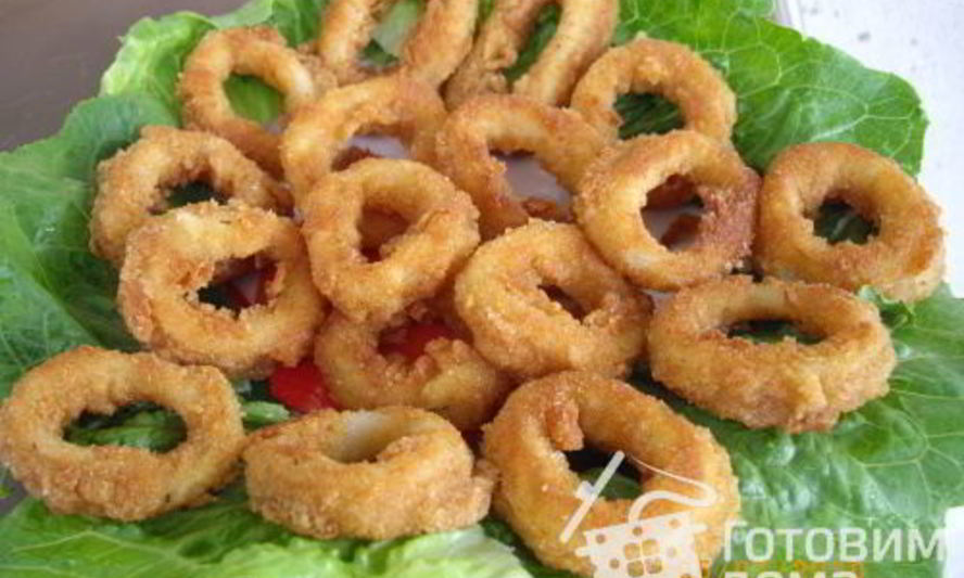 Рецепт кальмаров колечки во фритюре