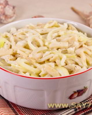 Кальмары под майонезом