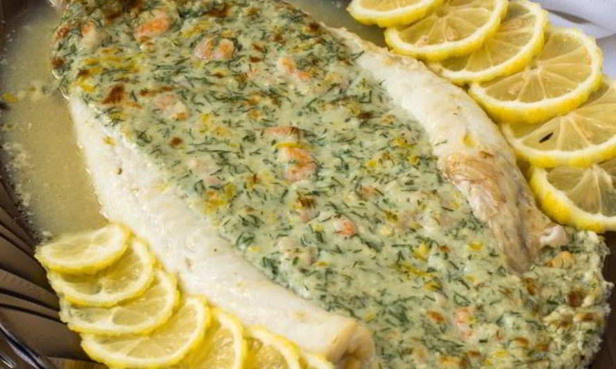 Рецепт камбалы, фаршированной креветками