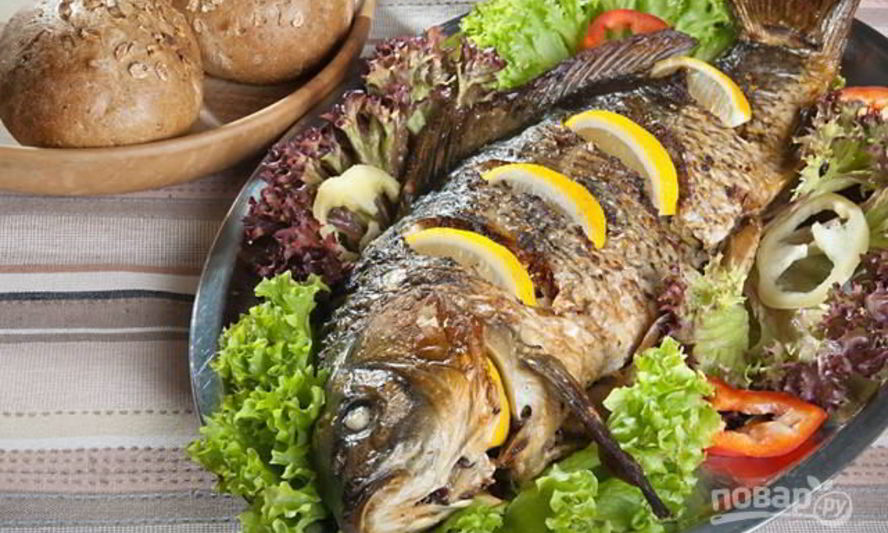 Рецепт карпа, запеченного в духовке