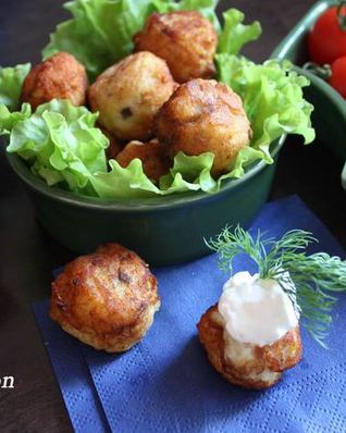 Картофельные крокеты с сельдью