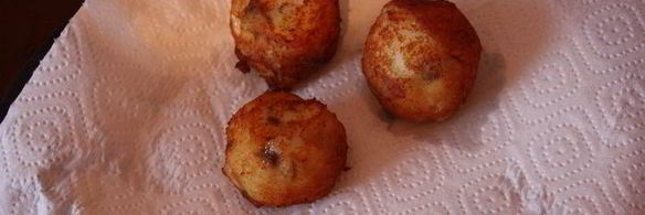 картофельные крокеты с сельдью