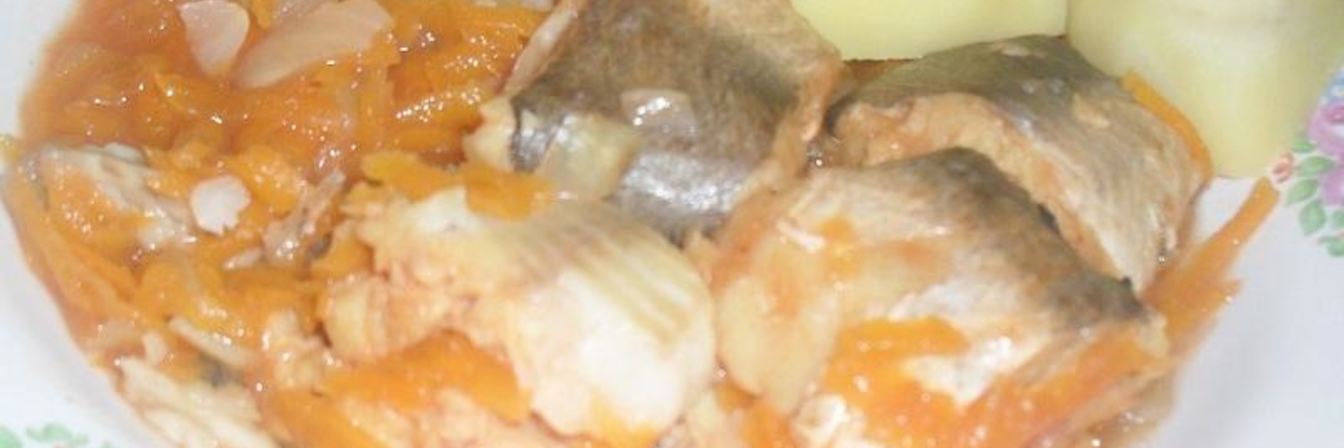 Хек с овощами