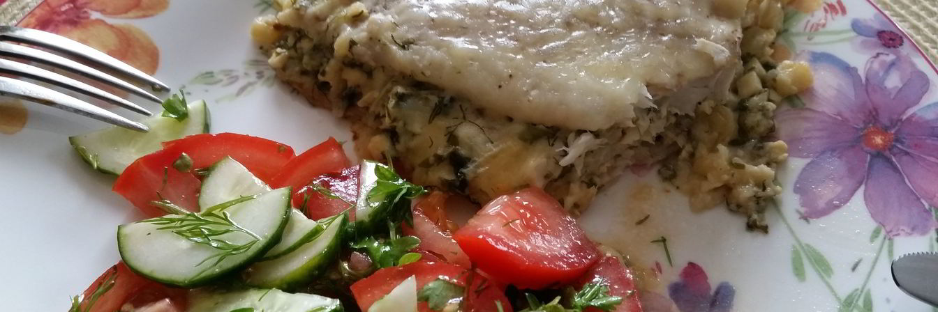 Хек, запеченный с сыром в фольге