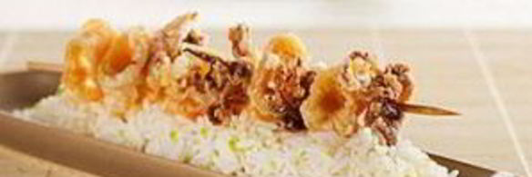 хрустящие кальмары с рисом