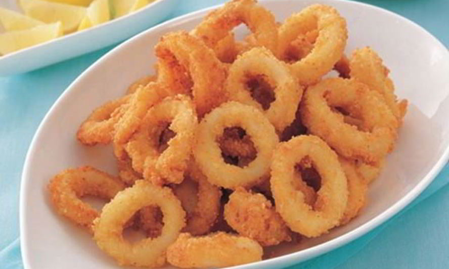 Рецепт хрустящих жареных колечек кальмара