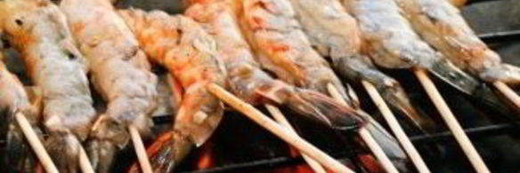 креветки на гриле