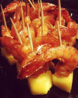 Креветки с манго