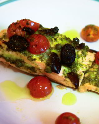 Лосось по-средиземноморски