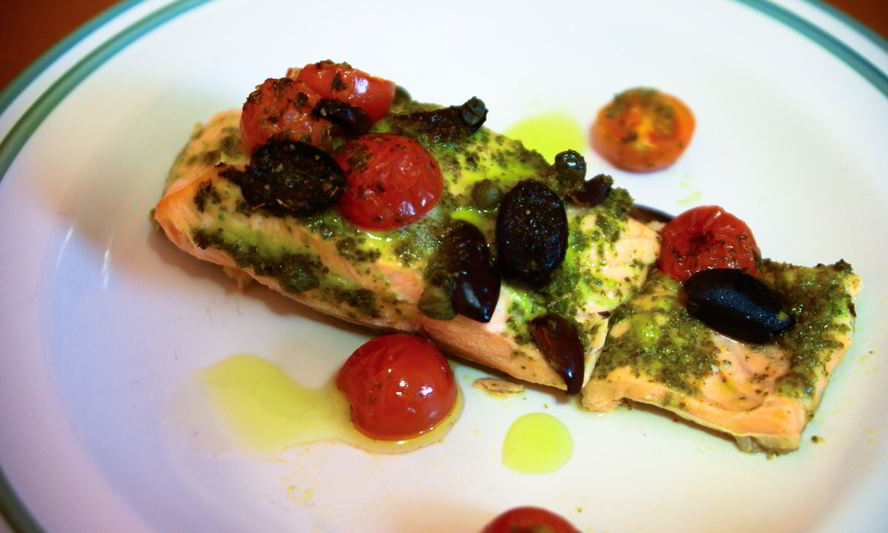 Рецепт лосося по-средиземноморски