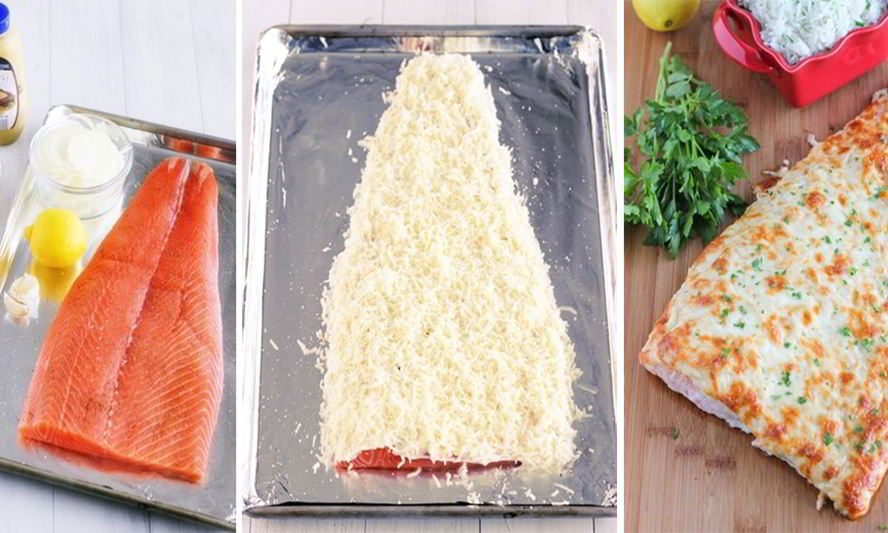 Рецепт лосося под сырной корочкой