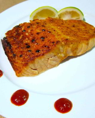 Лосось в горчичном соусе