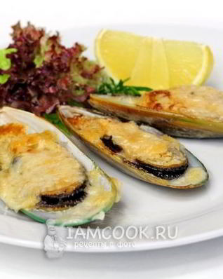 Мидии запеченные с сыром