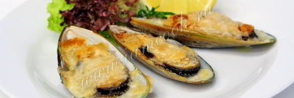 мидии запеченные с сыром