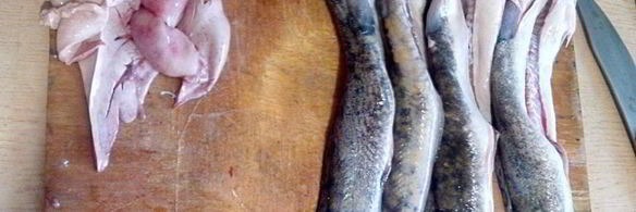 налим запеченный с болгарским перцем и овощами