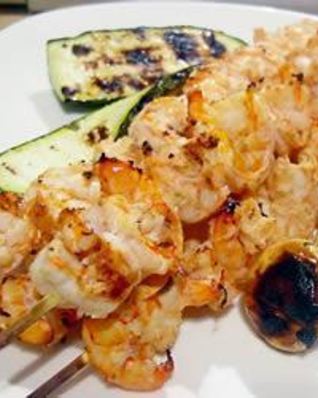 Острые креветки с лаймом на гриле