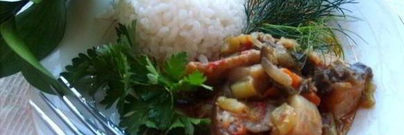 рыба, тушеная с овощами