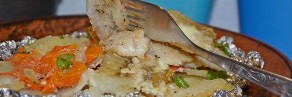 рыба в фольге с картошкой