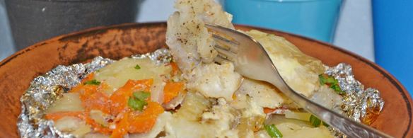 рыба в фольге с картошкой