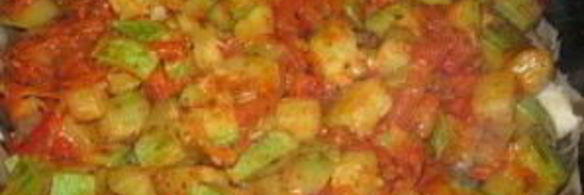 рыба, запеченная с кабачками