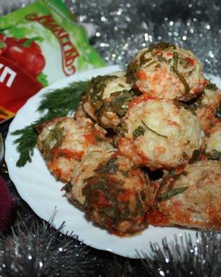 Рыбные шарики, запеченные в фольге